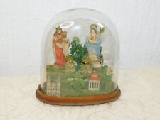 Groupe De Figurines Dans Un Dôme En Verre " Deux Saints Avec Monastère" !!