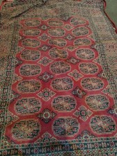 Tapis Pakistanais Oriental en Soie XXe Collection à Motifs Orientaux Rouge