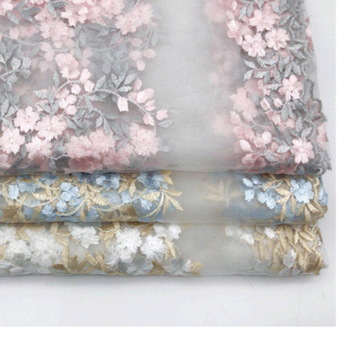 Maille dentelle broderie tissu - broderie,