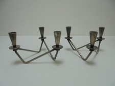 Joli double bougeoir métal