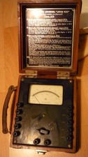 ancien appareil mesure amperemetre universel univa 100 coffret bois