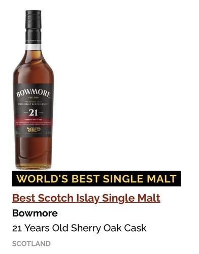 Bowmore years old sherry - years,