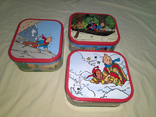 3 BOITES TINTIN SERIE COMPLETE BOITE CARREE TINTIN AU TIBET DELACRE 2010