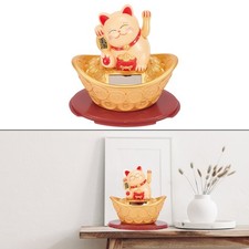 Chat porte-bonheur or lingot
