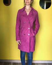 jolie veste mi longue en cuir suede rose LIU-JO taille 38 fr (42 i) NEUVE