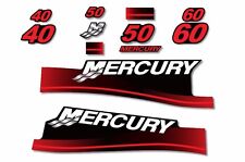 Mercury 40 50 60 Autocollant Stickers Hors-Bord Moteur Graphisme Kit USA Made R