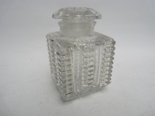 Flacon sel cristal taillé - cristal,