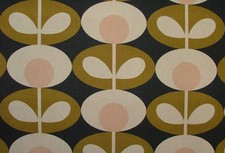 Orla Kiely Tissu Coton Ovale Fleur Jonc de Mer Rideau Tapisserie Coussin Craft