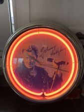 Ancienne Horloge Murale Johnny Hallyday Lumineuse Deco Fan Vintage