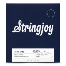 Stringjoy Light Gauge (45-105) 4 String Short Scale Nickel Wound Bass Guitar...