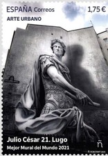 spain 2023 espagne Street Art mural Juliis Caesar by Diego Anido 2021 1v mnh