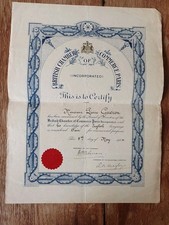 Diploma. British Chamber of