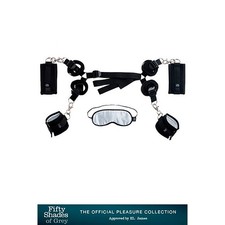 Kit d'attaches pour lit Menottes Sangles et Masque - FIFTY SHADES OF GREY