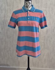 Polo lacoste manche courte bleu et rose à rayure taille 3 L 40