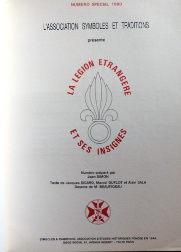 Légion etrangère ses - la, et
