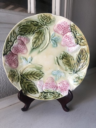 Ancienne assiette barbotine - assiette,