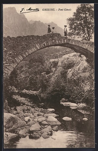 Cpa ghisoni pont génois - génois,