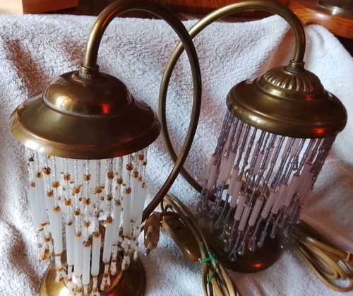 Paire lampes laiton a - de,