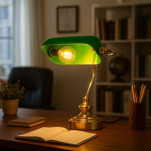 Lampe table banquier - lampe,