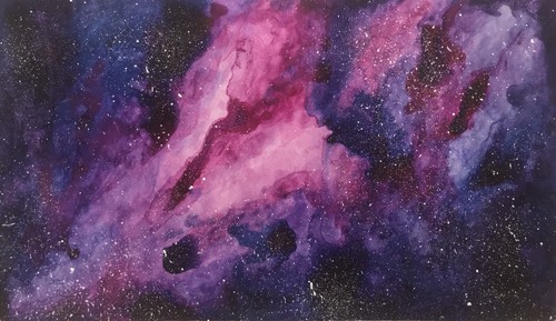 Galaxy painting print - galaxy, painting-print