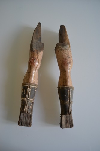 Paire jambes bois - de,