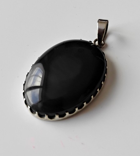 Pendentif obsidienne oeil - pendentif,