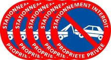 5x Sticker 20cm Stationnement