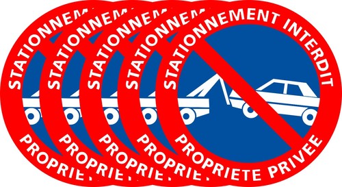 Sticker 15cm stationnement - 5x,