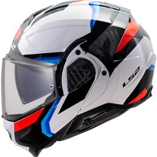 Casque de Moto XL - LS2 FF910 Advant 2 II Triple Modulable - Blanc-Bleu-Rouge
