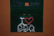 I Love BBQ Crystal Pin