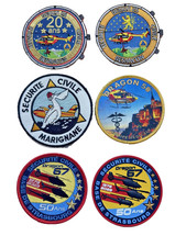 LOT de 6 Tissus Sécurité Civile Divers