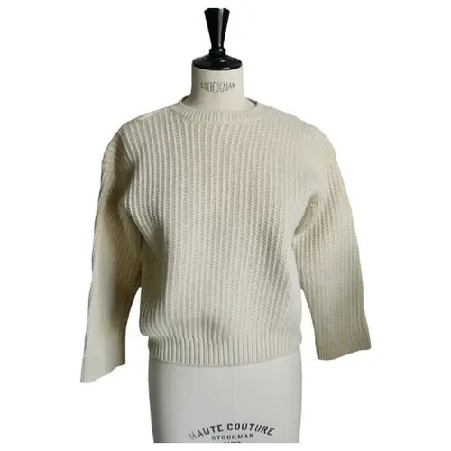 Hermes pull laine court - court, écru