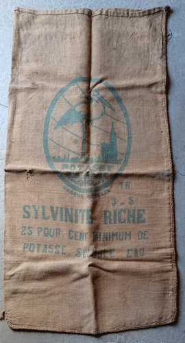 Ancien sac jute potasse - sac,