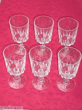 Lot de 6 verres a liqueur / Digestif en CRISTAL D'ARQUES modèle LOUVRE 