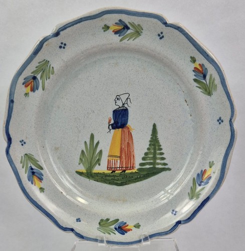 Assiette quimpe 20ème - assiette, xx°