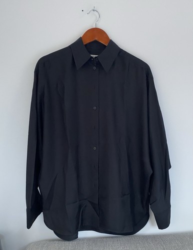 Cos chemise noire soie - chemise,
