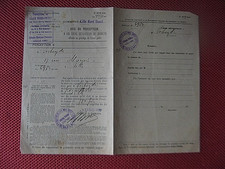 ++"1275"  VIEUX PAPIER   PERCEPTION DE LILLE NORD OUEST  1939 PERCEPTION