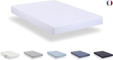 Todocama Drap housse, Blanc, 120 x 190/200 cm