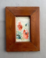 Coquelicots, Aquarelle Signée L. Thomas, Encadrée, XXe