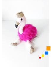Peluche/Doudou Flamant Rose Fuchsia Couronne Bec Doré Or 30cm - Histoire D'ours