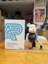 bearbrick 400 albino et preto x stash 400% et 100% medicom toy