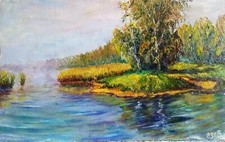 Painting shore oil on - painting, "shore".