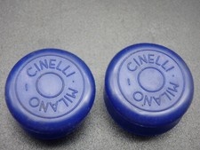 Vintage CINELLI MILANO BLUE HANDLEBARS END PLUGS – NOS.