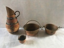 VINTAGE 1950 ! CUIVRES : LOT DE BIBELOTS ANCIENS EN CUIVRE - PROVENANCE : ALSACE