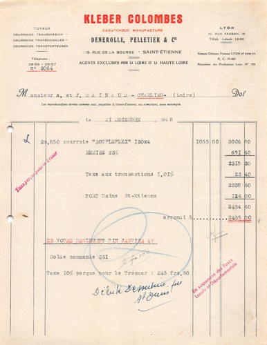 1948 caoutchouc manufacture - caoutchouc,