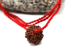 Shiva Pendentif 6 Mukhi Rudraksha Mala Collier Perle Karikeya Mars Yoga Bijoux
