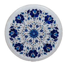 12 " Marbre Rond Coin Table