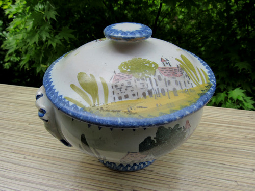 Ancien bol bouillon couvert - a,
