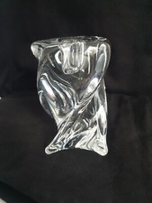 Bougeoir torsadé en cristal de Saint Louis