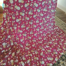 French Vintage Cotton Floral Fabric Bedspread 40s/50s